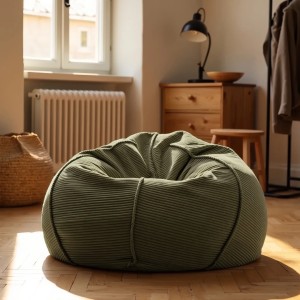 Pufa Worek Zielona Sztruks Boho SACO Nobo