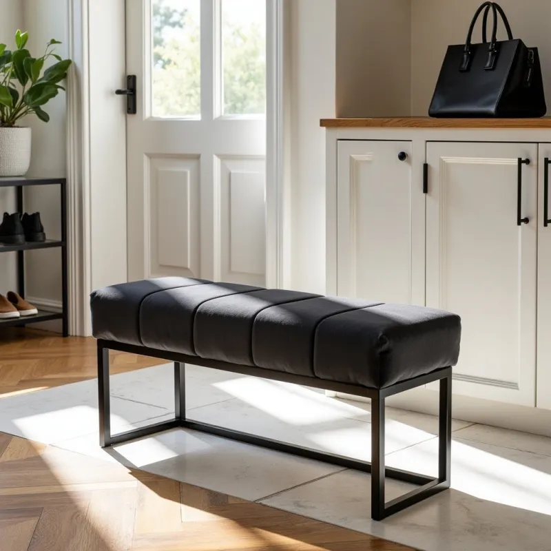 Ławka Loft Lukka czarna Domyou