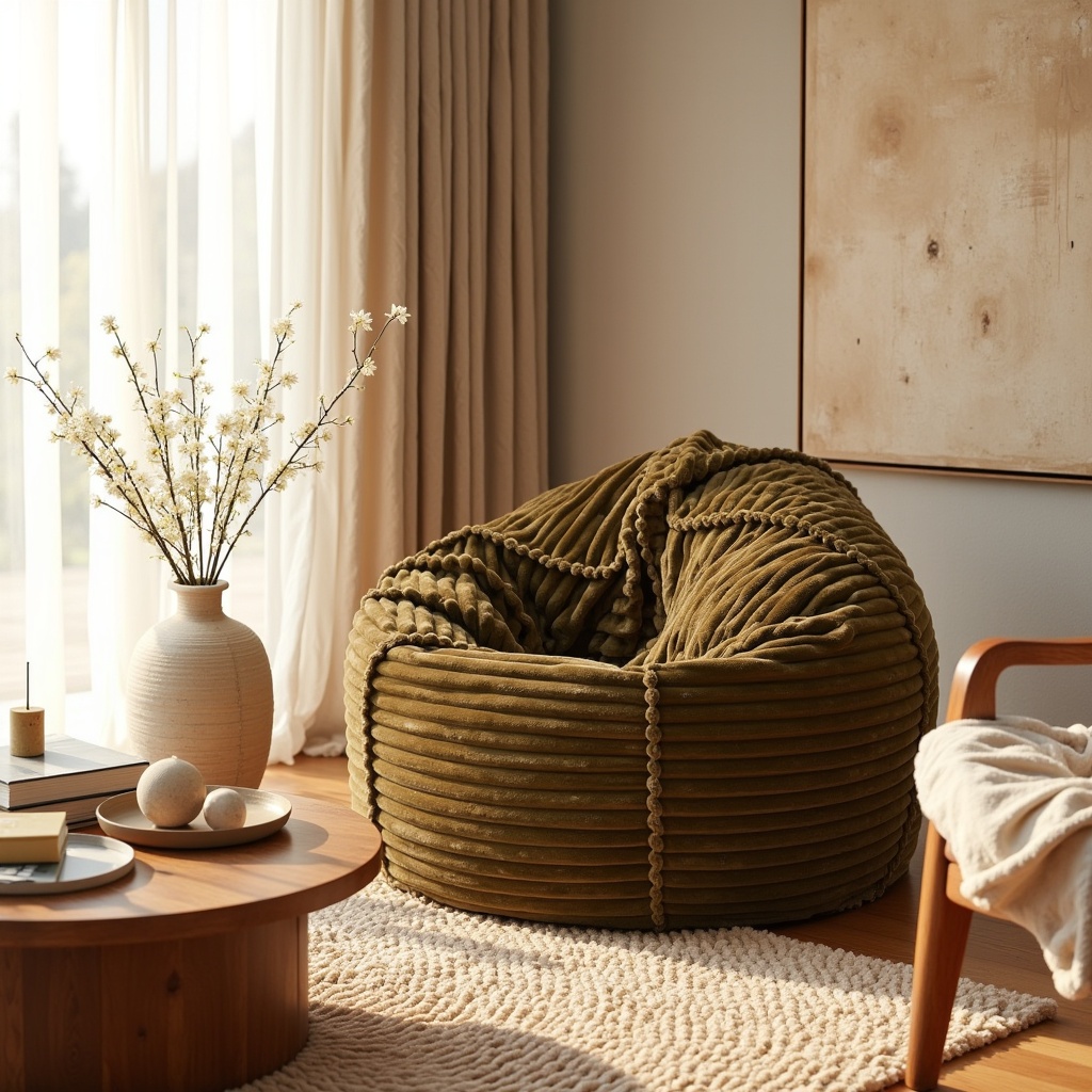 Pufa Worek Granatowy Gruby Sztruks SACO z gruby sztruks w kolorze Granatowa, ujęcie z boku.jpeg