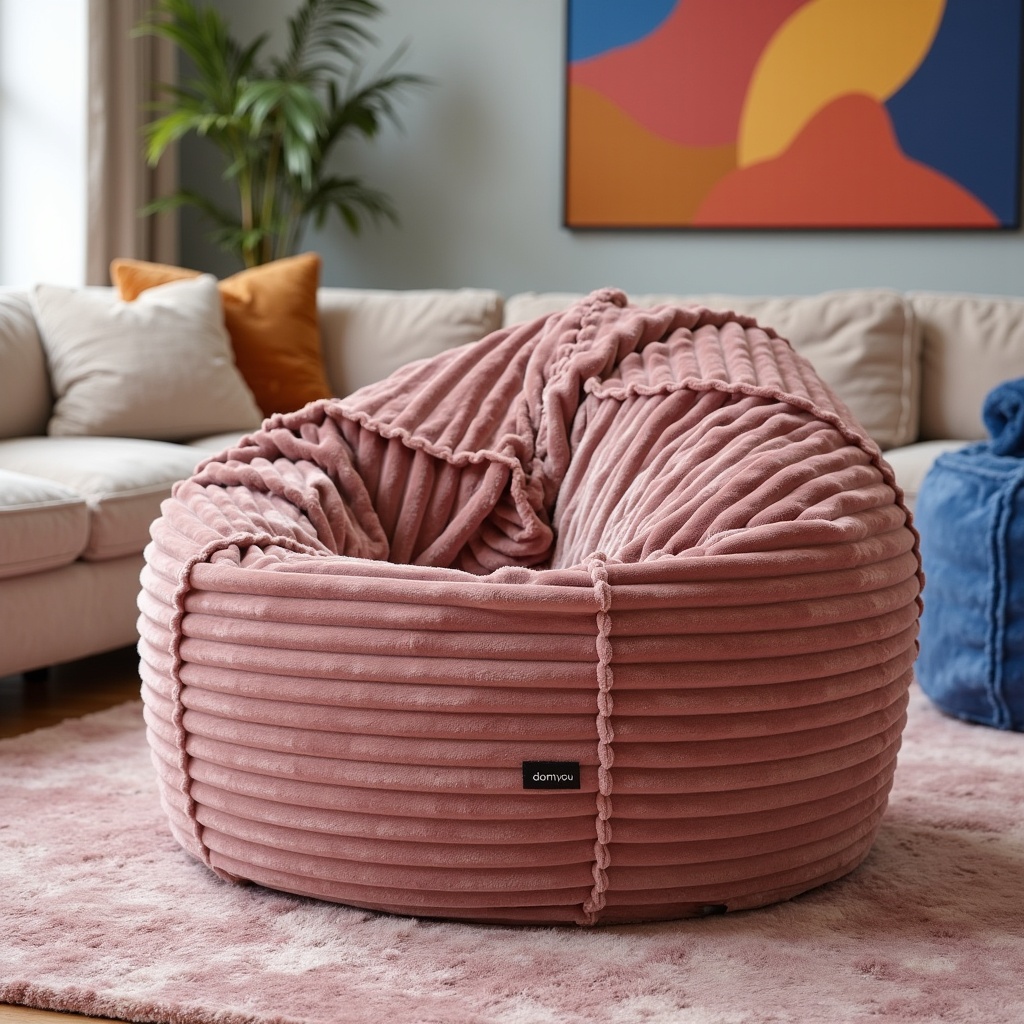 Pufa Worek Granatowy Gruby Sztruks SACO z gruby sztruks w kolorze Granatowa, Okładka.jpg