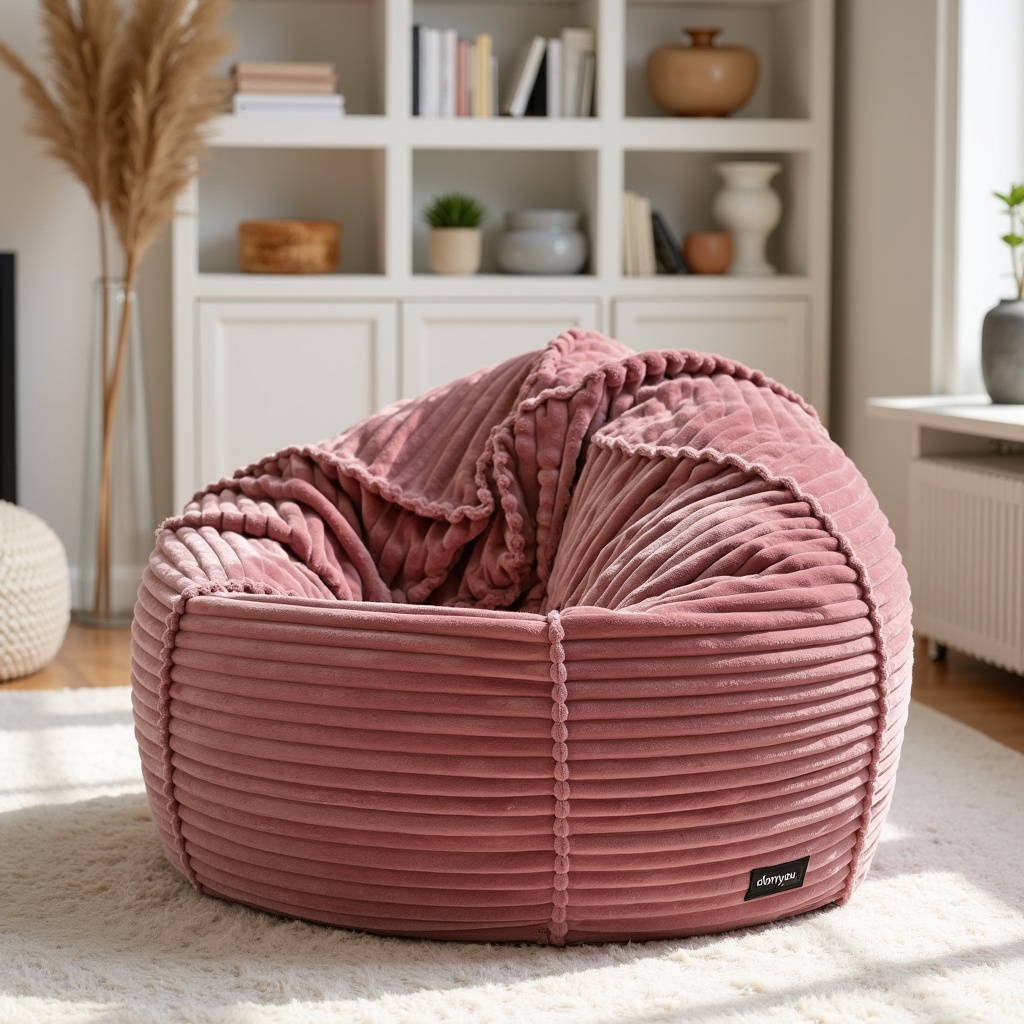 Pufa Worek Granatowy Gruby Sztruks SACO z gruby sztruks w kolorze Granatowa, ujęcie z boku.jpeg